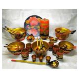Russian wooden ware set
