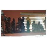 Hand carved Asian statues