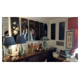 Cabinet, lamps & collectibles 