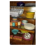 Cabinet full of kitchen ware