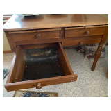 Bakers table with two boards, two drawers and two bins
