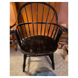 Barrel back antique chair large