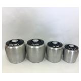 Vintage Kromex Cannister Set Aluminum Canisters Cookies Flour Sugar Coffee. $35. Pic 1 of 1. 