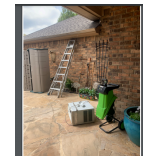 storage bin, ladder, planters
