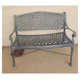 outdoor metal bench