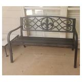 outdoor metal bench