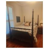 Bennington Pine queen bed and night stand