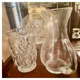 there are various Waterford crystal and Steuben glass