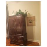wood media armoire