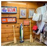 Gas Signs, Wood Fish, Paddles, Pictures, Purses, Tote Bags