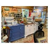 Vintage Blue Dresser (SOLD!).  Vintage Maple Sideboard