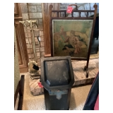 Fireplace screen & scuttle