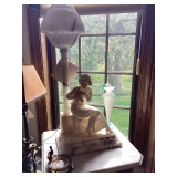 Art Deco onyx lamp