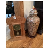 Clock & floor vase