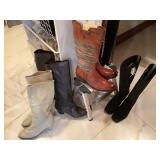 Leather dress boots