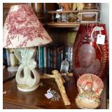 Set of two vtg boudoir lamps