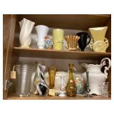 Many vtg vase