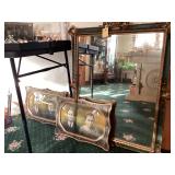 Antique mirror and convex glass frames