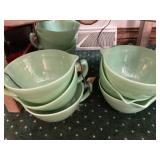 9- Vtg Jadeite batter bowls