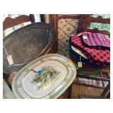 We have 6 matching dinner plates to the bull platter 