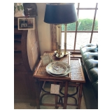 Stiffel lamp & bamboo nesting tables
