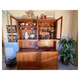 Teak dining hutch