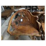 Carved Dolphin Bench 