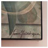 23.5inW x 24in Lsignature in lower right side.    