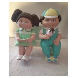 5x11 are the dolls size and 9 1/2 x 10 is the bench size.