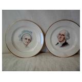 $25 1 Set Of  George & Martha Washington 10" China Plates MT&K Co.