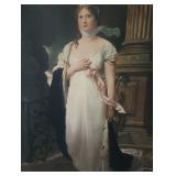 Is cover up by the frame .light age ware back frame has small nicks the frame is held in place by 