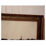 Condition Description:  Pre Owned wood frame is lose holding together by small clamps the glass 