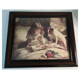 $50 CHARLES BURTON BARBER "SUSPENSE" 1894 PRINT ART Lithograph