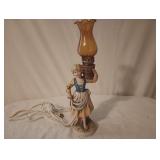 $40Vintage  ceramic lady bust lamp without  shade.