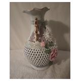 12" inches high and 5" 3/4 wide 