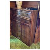 Matching mid-century dresser, two night stands, and a highboy dresser.