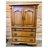 Oak armoir with 3 drawers