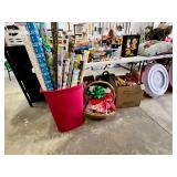 Assorted wrapping paper, bows & gift bags