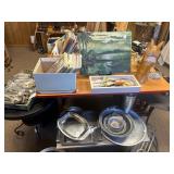 Metal & Wood Table & Miscellaneous vintage and 
