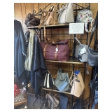 Handbags & Metal Bakers Rack