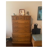 Vertical oak dresser