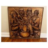 African Mosiacs from Uganda - made from banana bark and fiber 