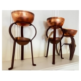 Pangea Lamps Aroma Therapy - Copper Bowls and Iron - for tea light - KLKDesign