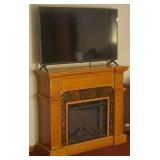electric fireplace & 52" flat screen TV