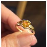 Yellow Citrine Ring