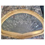 Antique vict morning fan framed