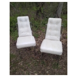 Italian leather mcm chrome dinning chairs