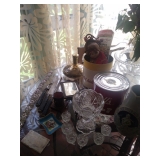 Cambells soup doll eapg small pressed glass punchbowl plus