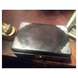 Sterling mounted ebony box j james