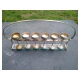 Art deco silverplate cordial caddy